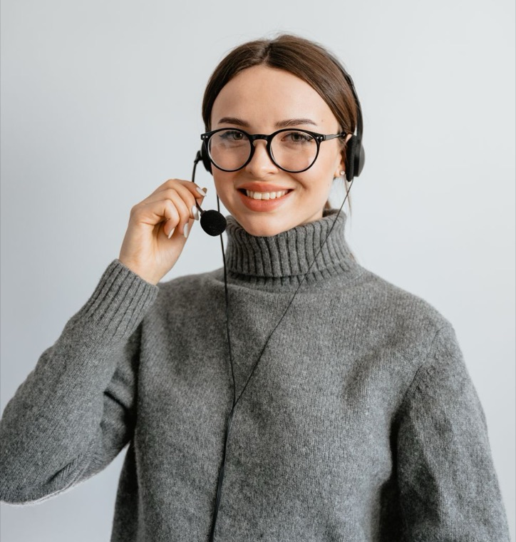 CloudNest support team member wearing a headset